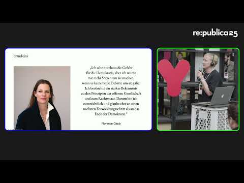 re:publica 25: Margitta Schulze Lohoff - Tu was, Demokratie bist du – Wenn Medien Haltung zeigen.