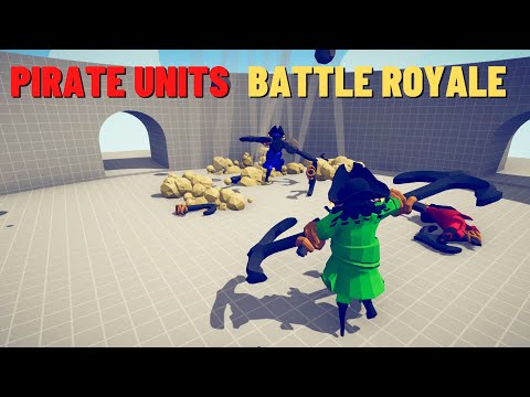 PIRATE UNITS BATTLE ROYALE - WHO'S THE LAST SURVIVOR? - Totally Accurate Battle Simulator TABS