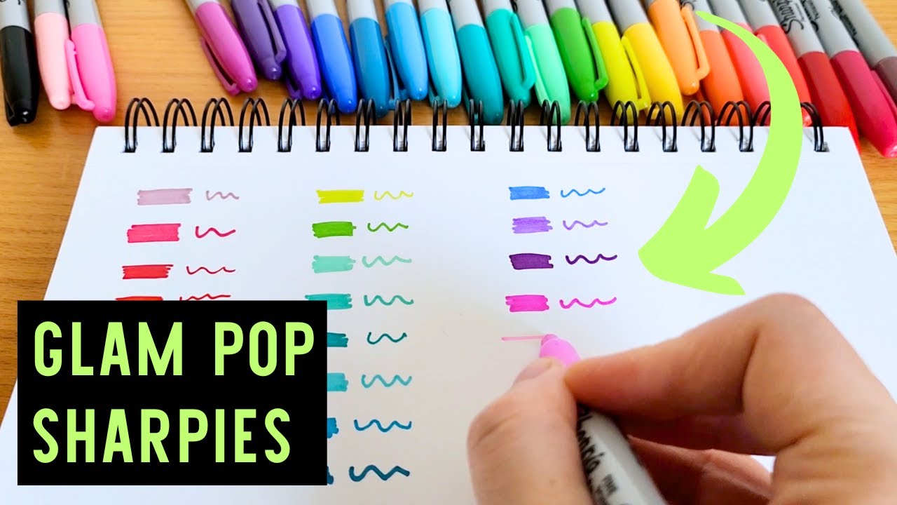 Unboxing and Testing the Sharpie Glam Pop Permanent Markers