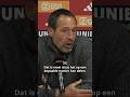 John van 't Schip over zijn emotionele toespraak voor de wedstrijd tegen Volendam??