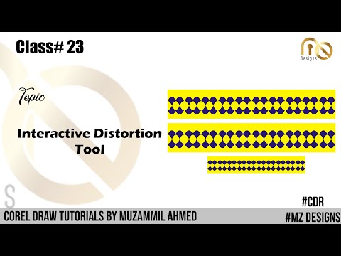Interactive Distortion Tool in Corel Draw || Corel Draw12 || Class 23 || اردو / हिंदी