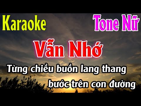 KARAOKE | Vẫn Nhớ ( C ) Beat Tone Nữ Dễ Hát  | Karaoke Lâm Organ