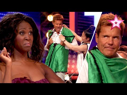 Video Thumbnail: Geometrisches Modedesign👗🤔? Dieter Bohlen wird zum Kleider-Model😆 I Das Supertalent