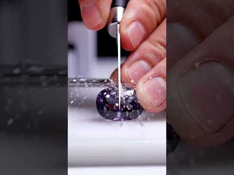 Cutting Alexandrite gemstone ASMR