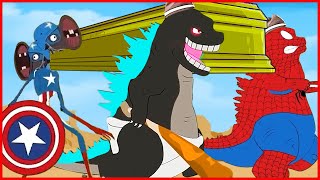Spider Godzilla & Iron Godzilla & Mechagodzilla & Kong & Cartoon Cat - Coffin Dance Song Meme Cover
