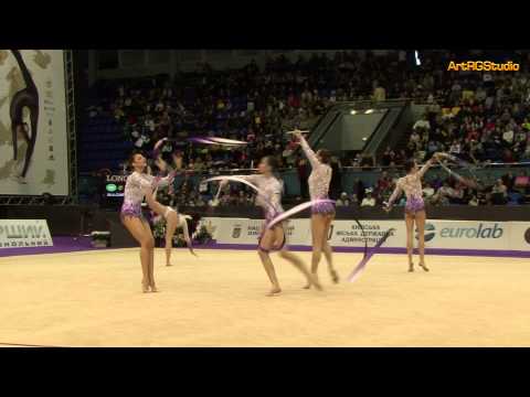 Team Bulgaria (BUL) 3 Ribbons + 2 Hoops - 2012 World Cup Kiev "Deriugina Cup" 2012-03-18 - HD1080