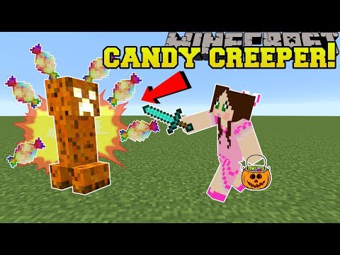 PopularMMOs - Minecraft: HALLOWEEN!!! (CANDY EXPLODING CREEPERS & TRICK OR TREATERS!) Mod Showcase