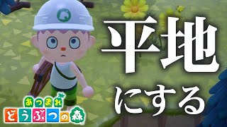 段差いらない！ひらたい土地に住みたい！【あつまれ どうぶつの森/女性実況】