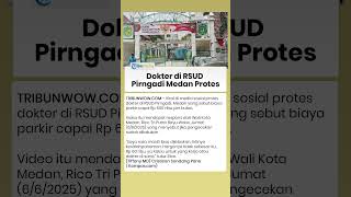 Dokter di RSUD Pirngadi Medan Protes Biaya Parkir Capai Rp 600 Ribu per Bulan
