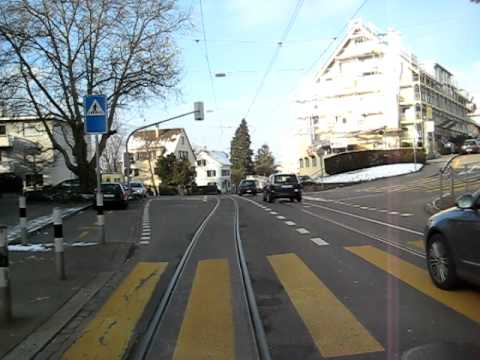 Tramfahrt in Zürich mit der Linie 13: Frankental - Schwert