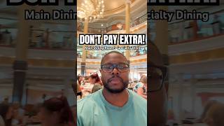 Nobody mentions this because specialty dining would collapse #cruise #cruiseships