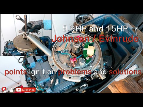 9.9HP AND 15HP POINTS IGNITION - JOHNSON / EVINRUDE OUTBOARD MOTORS FROM 1974 TO 1976 - PART 1