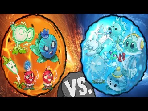 Plants vs Zombies 2 Attack : Team Electric  vs Team ICE Max Level Pow Up!