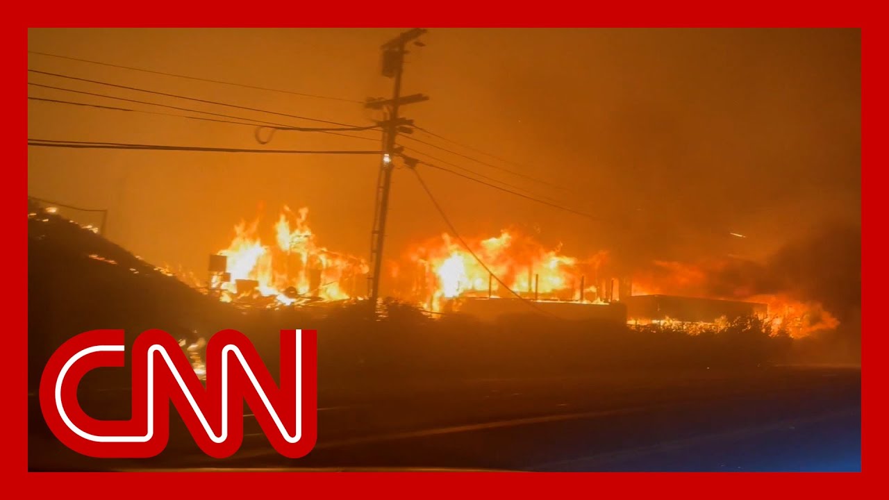 CNN crew escapes fire in Santa Monica area