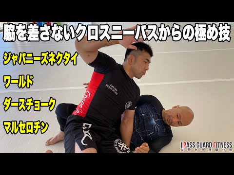 【柔術】脇を差さないクロスニーパスからの極め技【ノーギ】