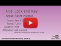 Lock And Key Silent Partner Jazz Blues Funky YouTube Audio Library BGM