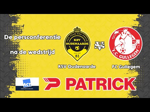 De persconferentie na de wedstrijd KSV Oudenaarde - FC Gullegem