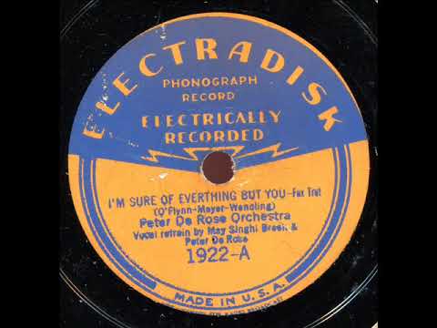 ELECT1922 TOM BERWICK I'M SURE OF EVERYTHING BUT YOU `1932 ELECT