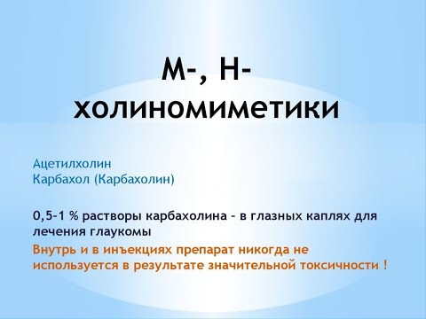 1 №11.3.  М,Н-ХОЛИНОМИМЕТИКИ