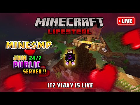 🔴Minecraft Lifesteal SMP 24/7 | LIVE NOW! Java/PE Server | Join the Fun! 💥
