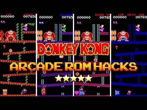 Donkey Kong Arcade Rom Hacks||Review & Playthrough