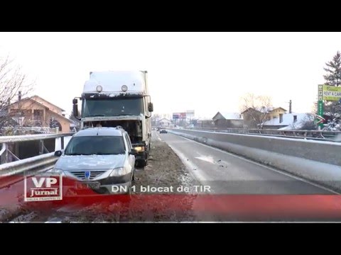 DN 1 blocat de TIR