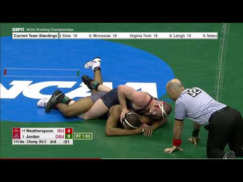2017 NCAA Wrestling 174lbs: Bo Jordan (Ohio State) vs Lelund Weatherspoon (Iowa State)