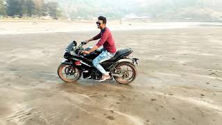 preview picture of video 'Harihareshwar beach Enjoy With My R-GSX Vinod Solapure'