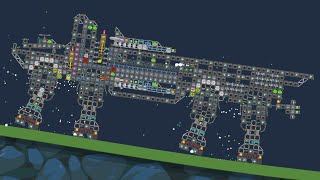 Walking Aircraft Carrier Mech V2 with SAM system in Bad Piggies