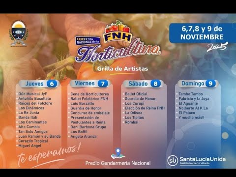 XXIX FIESTA NACIONAL DE LA HORTICULTURA | SANTA LUCIA | NOCHE 3