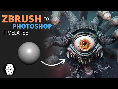 ZBrush to Photoshop Timelapse - 'Beholder' Concept
