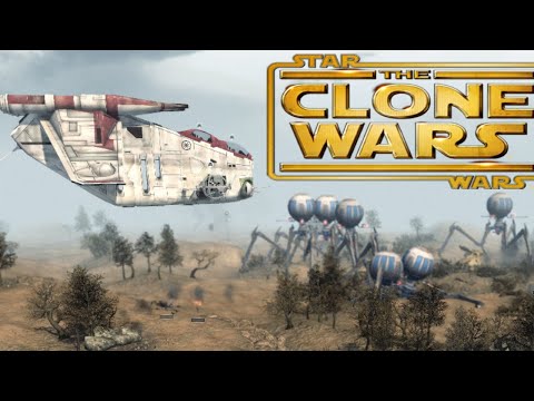 LAAT Gunships vs CIS Battle Droids! - Ultimate Star Wars Mod | Men of War: Assault Squad 2