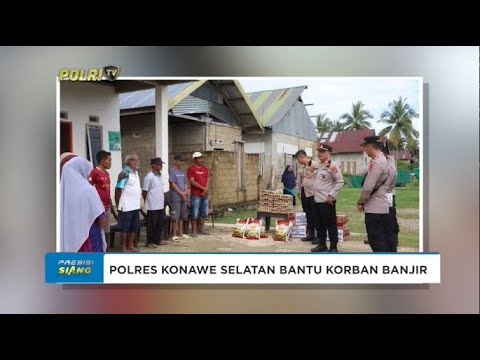 POLRES KONAWE SELATAN BANTU KORBAN BANJIR