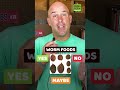 58 (Good and Bad) Worm Foods in 80 Seconds #vermicompost #gardening