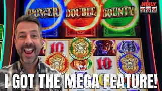I DID IT! BIG WIN! I landed the MEGA FEATURE on the NEW BUFFALO COIN TRIO Slot Machine!