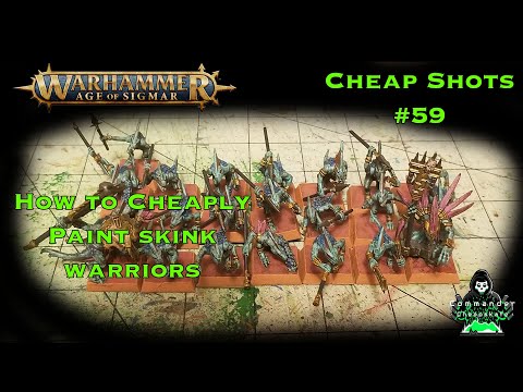 How to Cheaply Paint Warhammer Age of Sigmar Seraphon Skink Warriors for only $31.00
