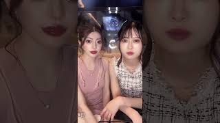 6.20パンチラ配信！キャバ嬢両方とも見える⁇右の子濡れてる？