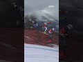 ??????! Wat een valpartij! ⛷️? #ZiggoSport #SkiCross #Veysonnaz #Wintersport #Aujesky #shorts