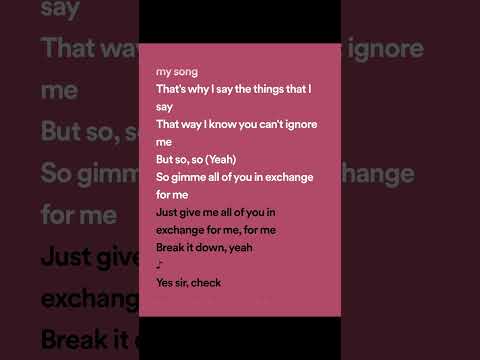 Bryson Tiller - Exchange (lyrics spotify version)