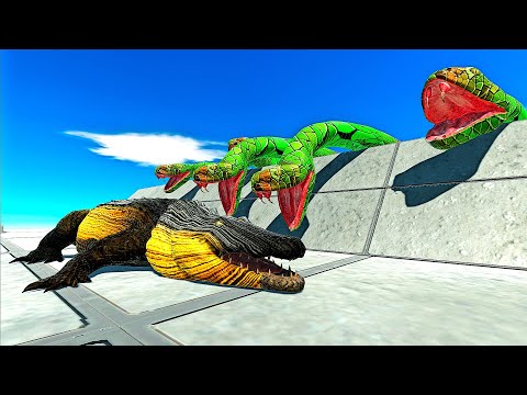 ONLY FAST RUNNERS WILL ESCAPE FROM SNAKE ROAD - Animal Revolt Battle Simulator