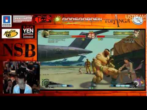 SSF4 AE: super uriajjou (Zangief) vs Y24 (Chun-Li), KOK (Yang), a.k.a. jojo (Dictator) - NSB24 Top 8