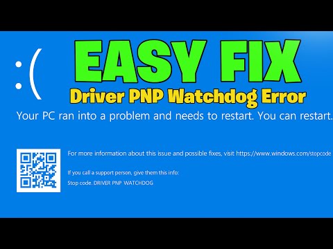 How To Fix Black or Blue Screen Driver PNP Watchdog Error in Windows - NEW 2026✅