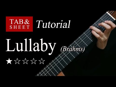Lullaby (Brahms) Easy Version - Guitar Lesson + TAB