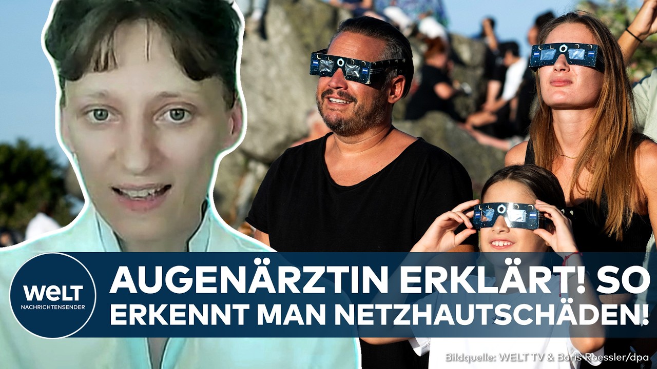 SONNENFINSTERNIS: Schutzlos in die Sonne geschaut? Augenärztin erklärt! So erkennt man Brandschäden