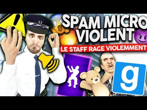 SPAM MICRO LES DANSES FORTNITE ! FAIRE PÊTER UN CABLE AU STAFF ! ⚠️😂 - GMOD DARKRP