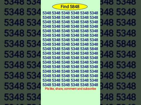 #Find number 5848 #shortsfeed #iqtest #genius #yt shorts #brain test #mind exercise #trending shorts