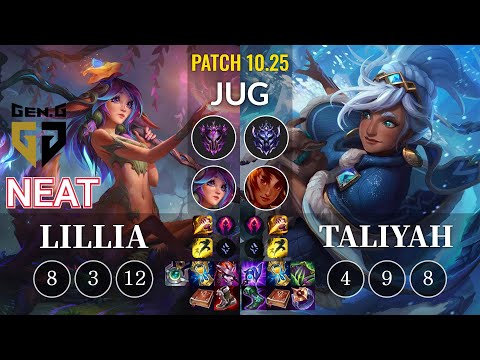 GEN Neat Lillia vs Taliyah Jungle - KR Patch 10.25