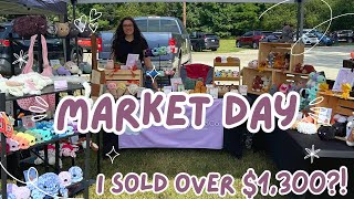 MARKET DAY 🌸 I SOLD OVER $1,300 💸 FIRST MARKET OF 2025 🌟