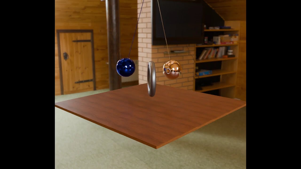 Synchronized Pendulum |Motion Graphics In Blender 4.0 | Soothing Blender Animation for Stress Relief