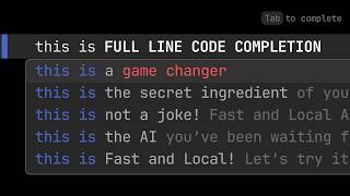 Local and Fast AI comes to your developer workflow - Full Line Code Co